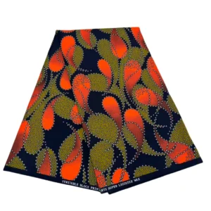 Tissu Pagne Wax Africain Imprimé Qualité Supérieure – Rouleau de 6 Yards (5,48 m)