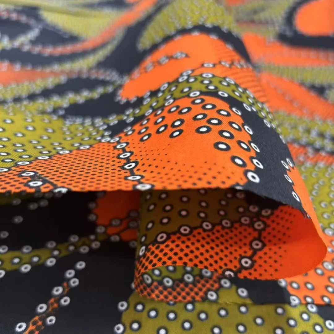 Tissu Pagne Wax Africain Imprimé Qualité Supérieure – Rouleau de 6 Yards (5,48 m) – Image 2