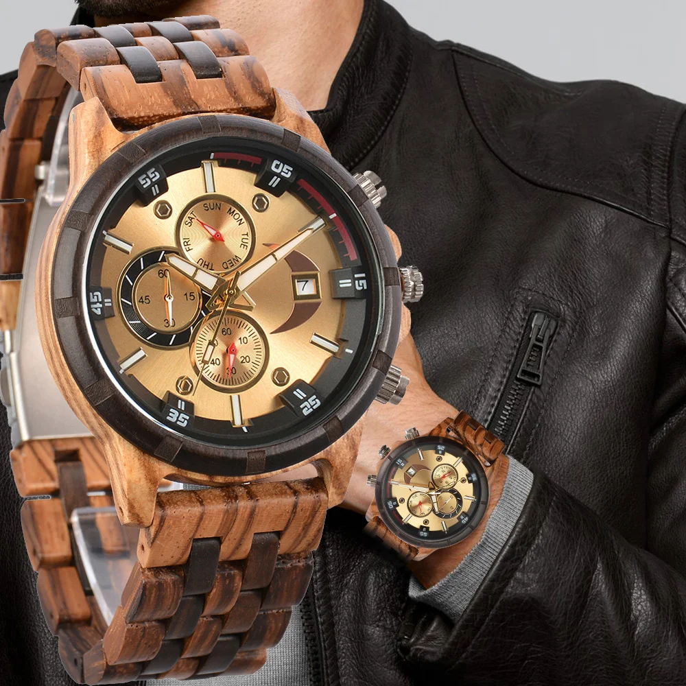 Montre en Bois et Métal - Élégance Naturelle