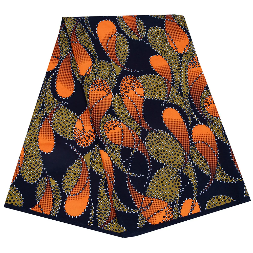 Tissu Pagne Wax Africain Imprimé Qualité Supérieure – Rouleau de 6 Yards (5,48 m) – Image 5