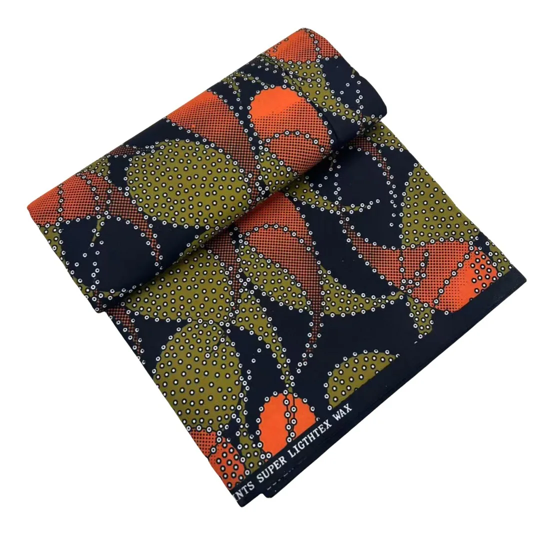Tissu Pagne Wax Africain Imprimé Qualité Supérieure – Rouleau de 6 Yards (5,48 m) – Image 3