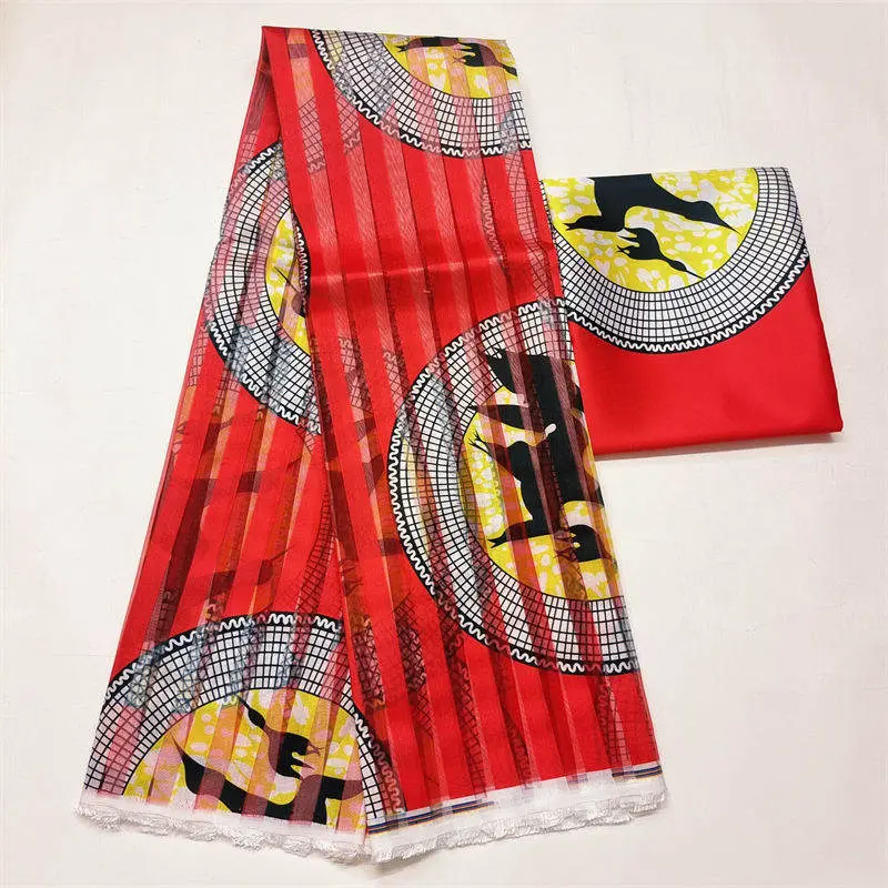 Tissu Satin Soie Motif Wax Africain - Coupon Haute Couture – Image 13