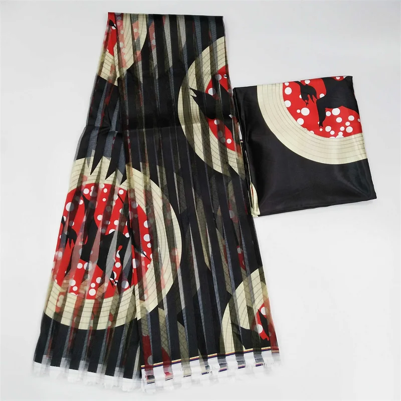 Tissu Satin Soie Motif Wax Africain - Coupon Haute Couture – Image 7