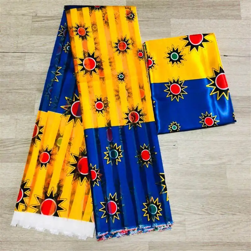 Tissu Satin Soie Motif Wax Africain - Coupon Haute Couture – Image 12