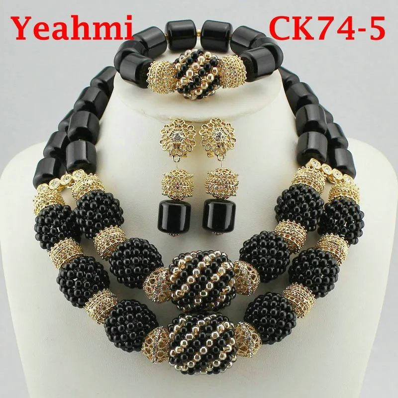Parure de Bijoux Africains Traditionnels en Perles - Collier Multirang, Bracelet & Boucles d'Oreilles pour Mariage et Cérémonie – Image 5
