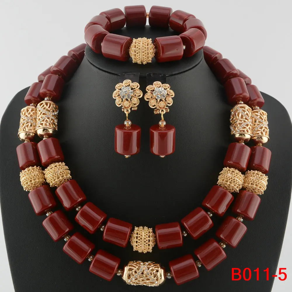 Parure de Bijoux Africains Traditionnels en Perles - Collier Multirang, Bracelet & Boucles d'Oreilles pour Mariage et Cérémonie – Image 22