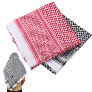 Keffieh Arabe Traditionnel Shemagh - Foulard Turban Carré Unisexe pour Homme et Femme