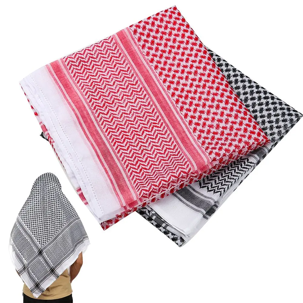 Keffieh Arabe Traditionnel Shemagh - Foulard Turban Carré Unisexe pour Homme et Femme