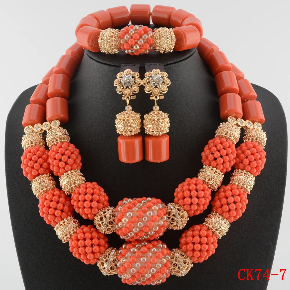 Parure de Bijoux Africains Traditionnels en Perles - Collier Multirang, Bracelet & Boucles d'Oreilles pour Mariage et Cérémonie – Image 2